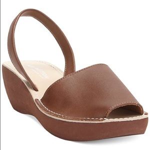 Kenneth Cole Reaction Brown Platform Wedge Sandals